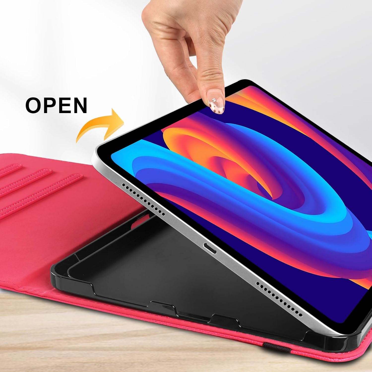 Thumbnail 6 de HGWALP Protective Case for iPad (A16) 11th Gen 11-Inch (2025) & iPad 10th Gen 10.9-Inch (2022) – Hotpink