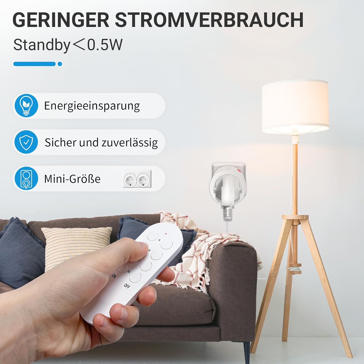 Thumbnail 2 de SURNICE Funksteckdosen mit Fernbedienung 80 m