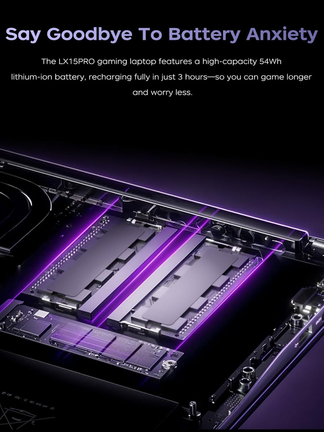 Detalle de KAIGERR LX15PRO Gaming Laptop with AMD Ryzen 7 5825U, 16GB RAM, 1TB NVMe SSD, 15.6" IPS, Windows 11