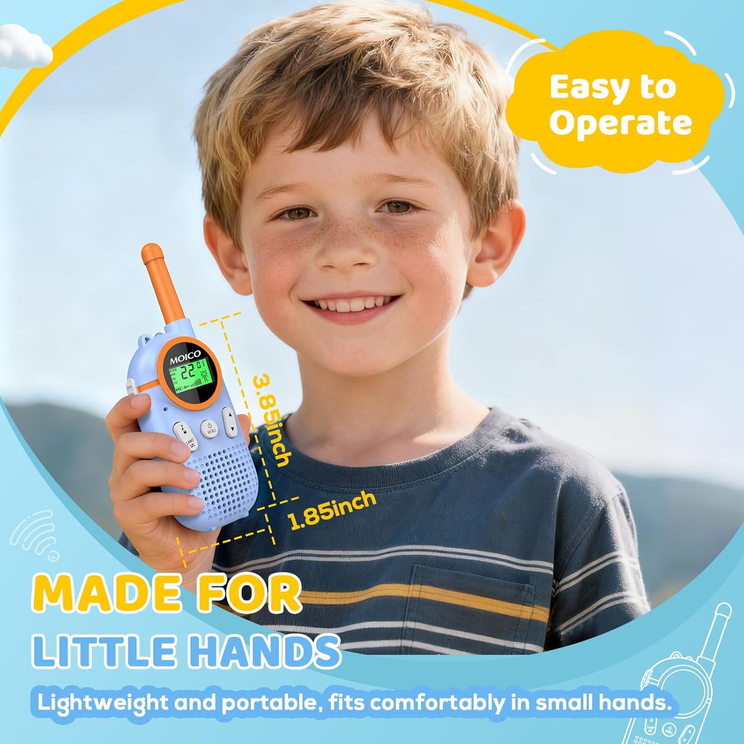 Thumbnail 3 de MOICO Kids Walkie Talkies for 3-12 Year Olds – Rechargeable Long Range Toy Radios