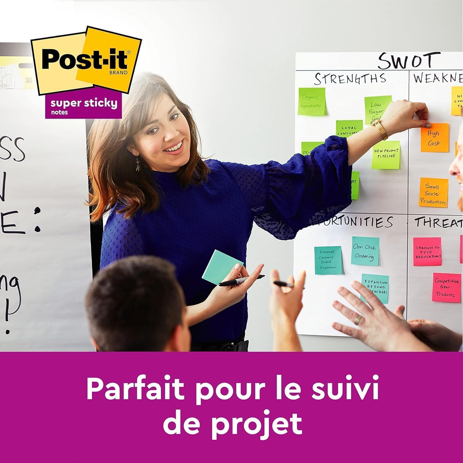 Detalle 2 de Post-it Notes Super Sticky 76 x 76 mm Pack 6