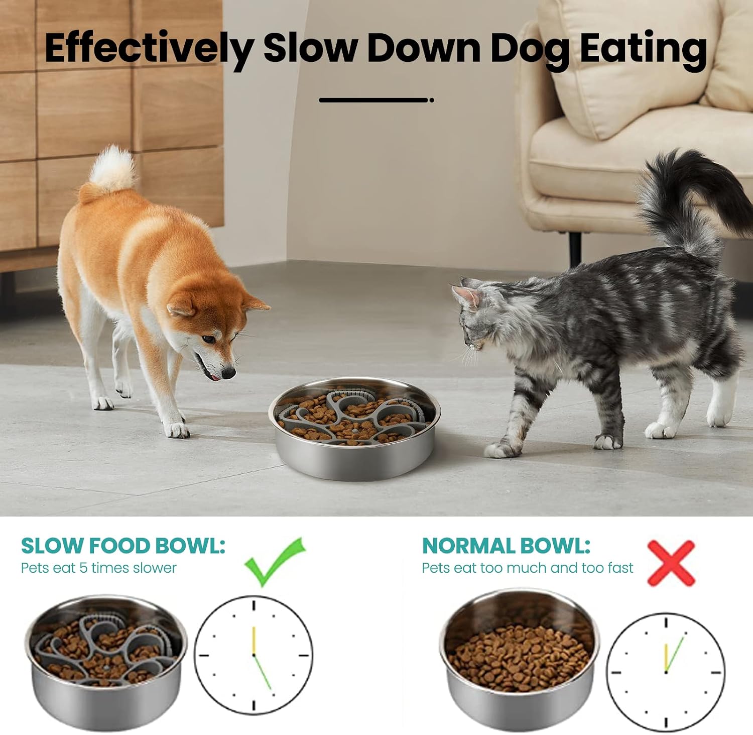 Thumbnail 2 de ICOUVA Slow Feeder Dog Bowl Insert