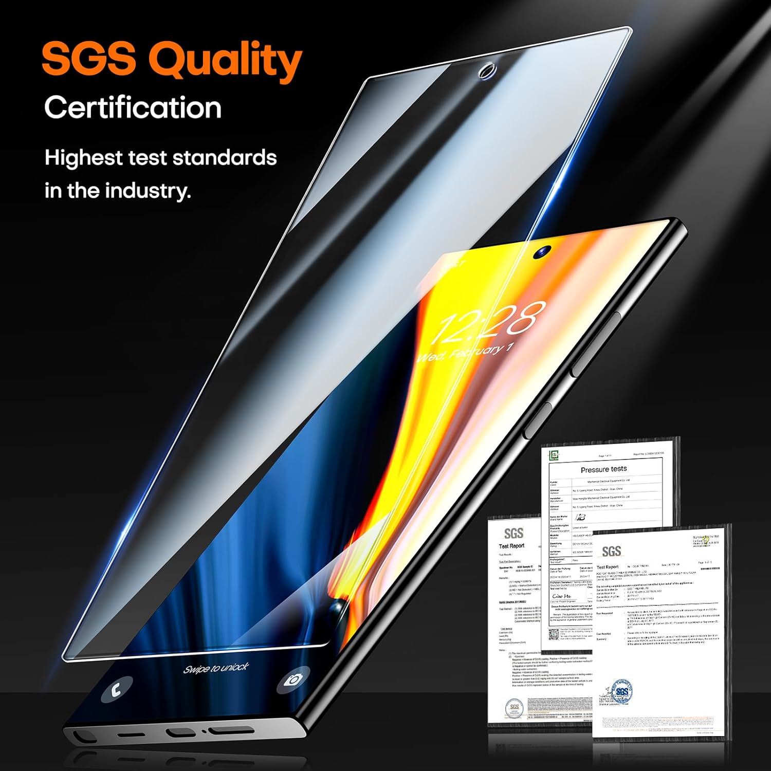 Thumbnail 2 de LϟK 3 in 1 Screen Protector for Samsung Galaxy S24 Ultra 2 Pack