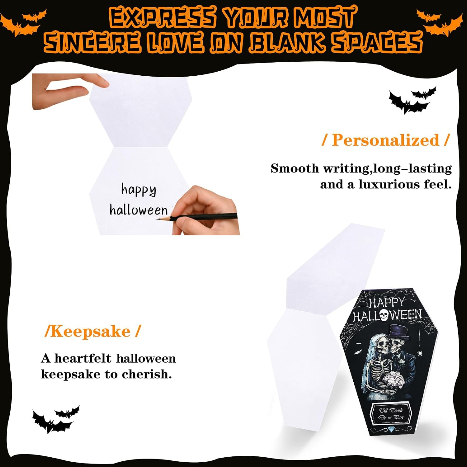 Thumbnail 4 de FLYAB C250613548 Halloween Card, 3D Gothic Coffin Design with Envelope