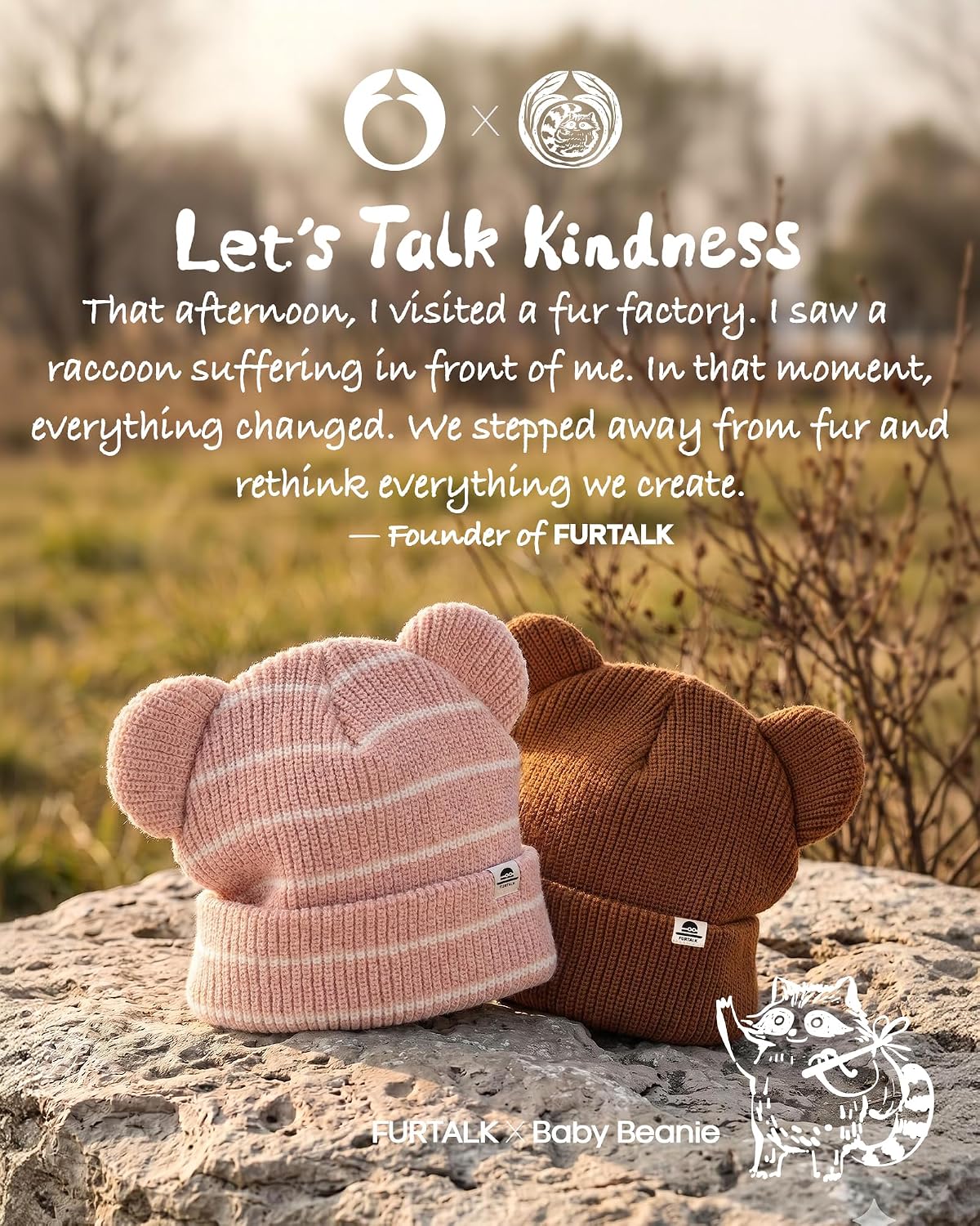 Detalle 2 de FURTALK Baby Beanie in Acrylic Knit