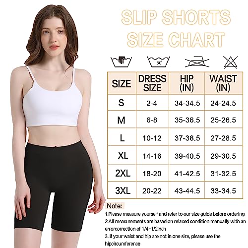 Detalle de Reamphy 3 Pack Anti Chafing Shorts for Women – Seamless Under Dresses
