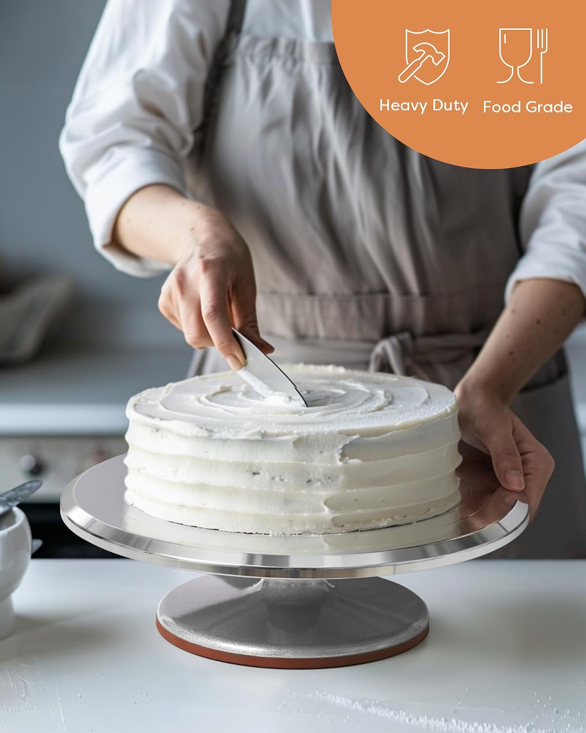 Thumbnail 5 de Kootek Aluminium Alloy Revolving Cake Stand 12" ๐ฐ