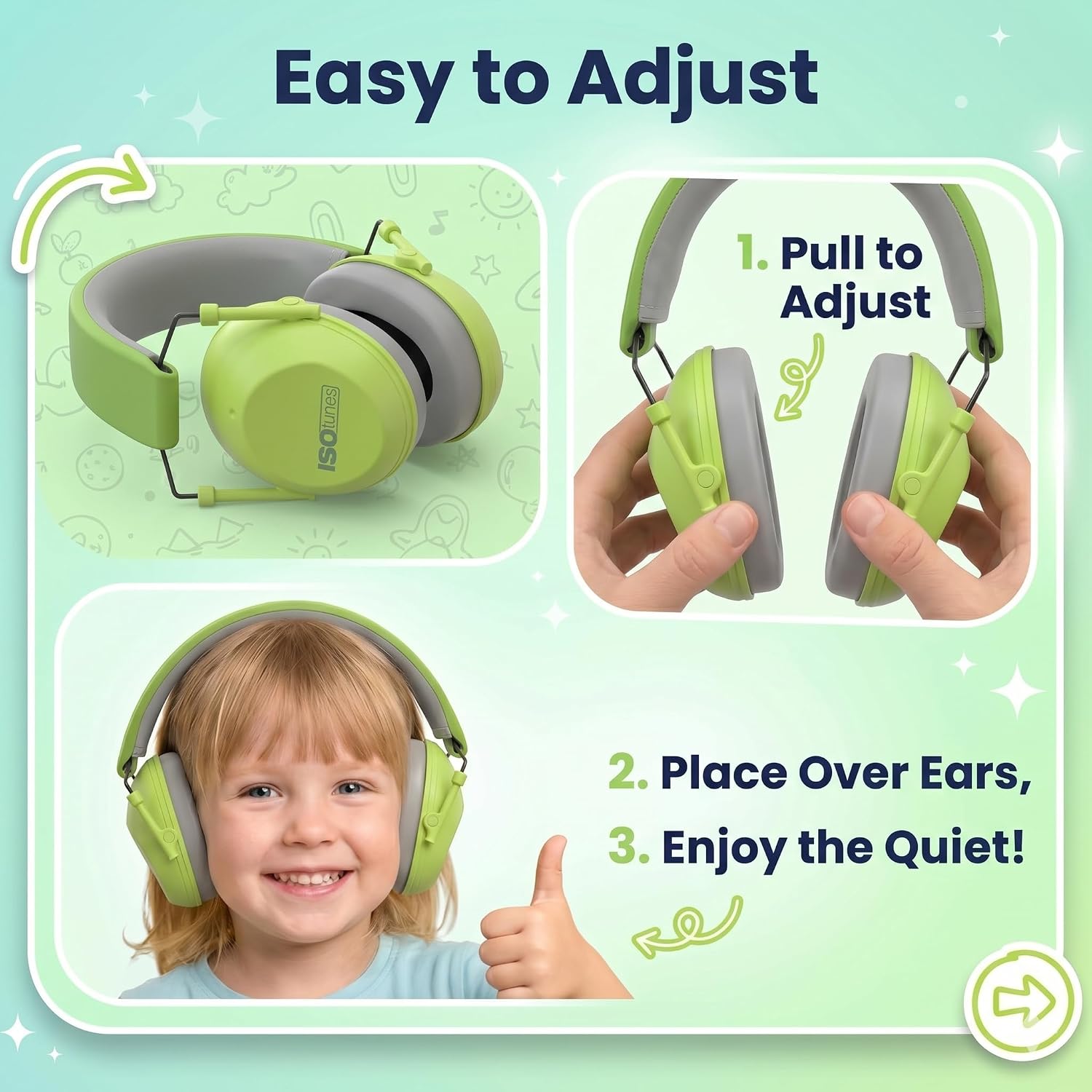 Thumbnail 2 de ISOtunes Junior Ear Defenders for Kids: Comfortable Noise-Cancelling Headphones with Flexible Fit