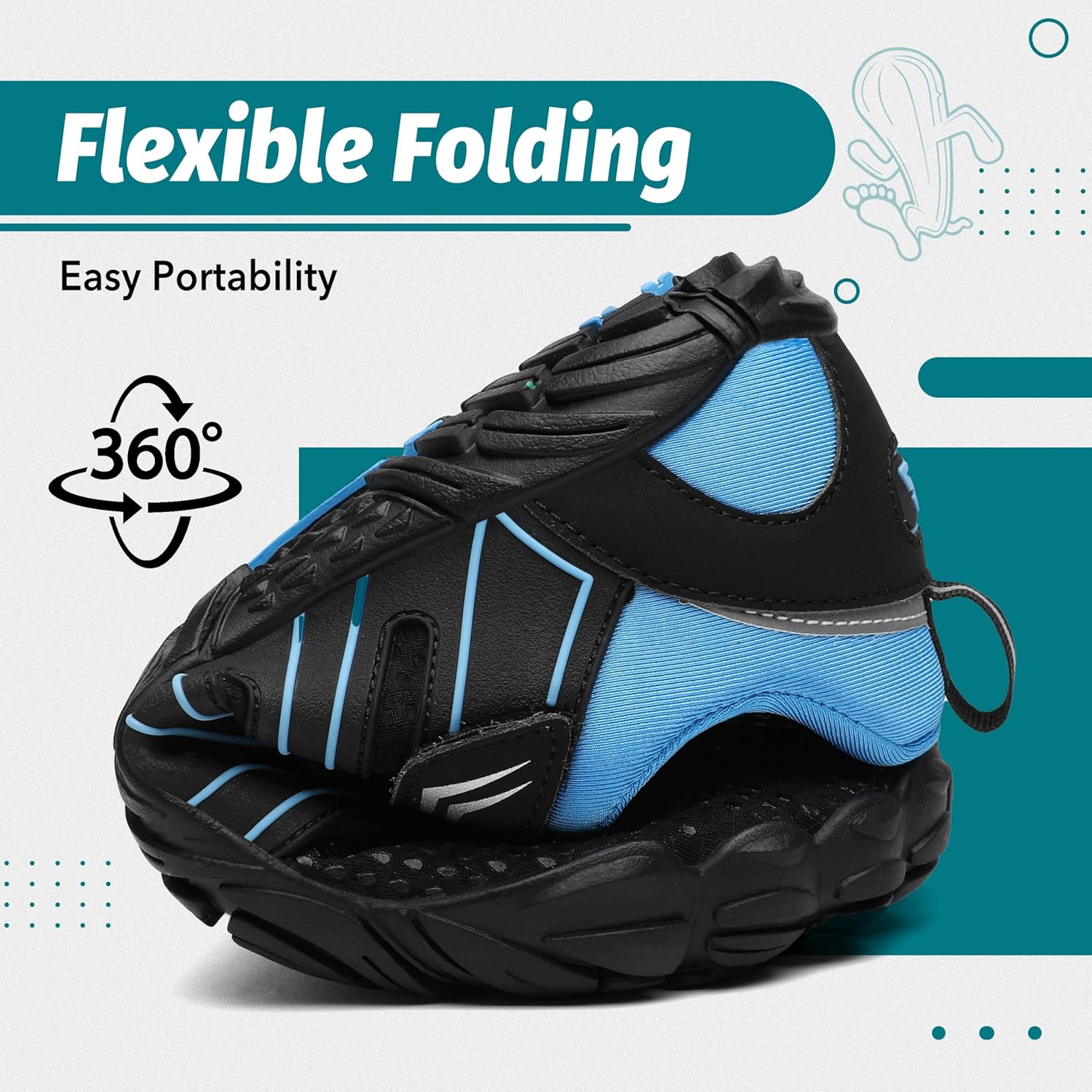 Thumbnail 5 de SAGUARO Unisex Barfußschuhe für Outdoor mit Zehenbox, Zero-Drop Sohle und Schnellverschluss (Gr. 36–48)