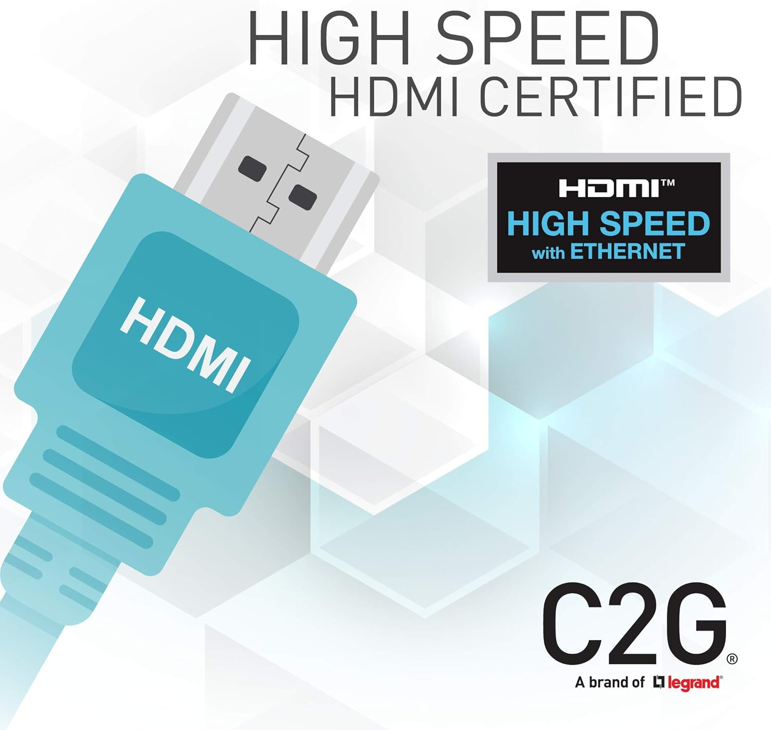Thumbnail 5 de C2G 56783 High Speed HDMI-Kabel mit Ethernet – 4K 60 Hz, HDMI 2.0, vergoldet, 1,8 m