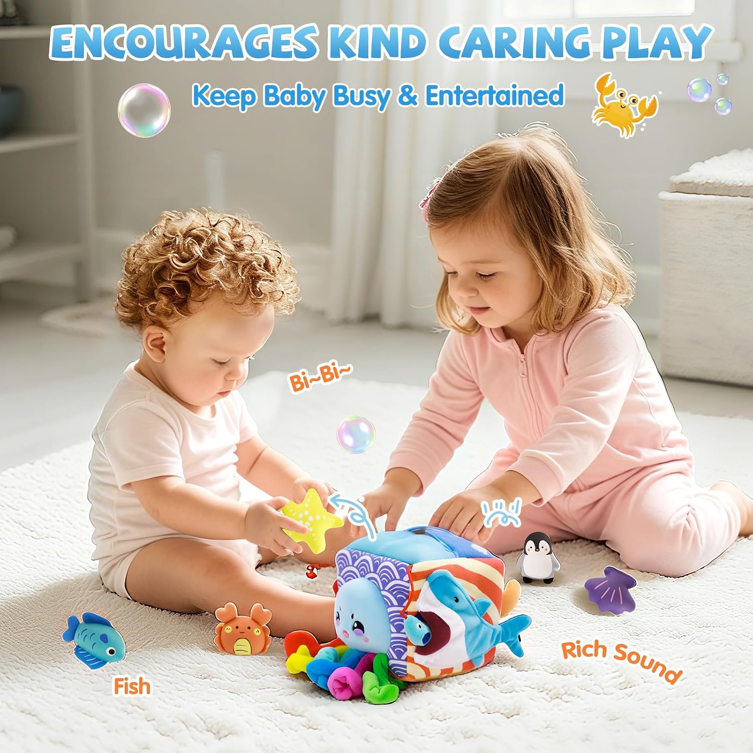 Detalle de SAIMAND Ocean Sensory Box Toy 5 plush