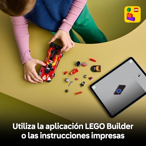Detalle 2 de LEGO Speed Champions Ferrari 499P 77261: Coche de Carreras para Exposición y Juego