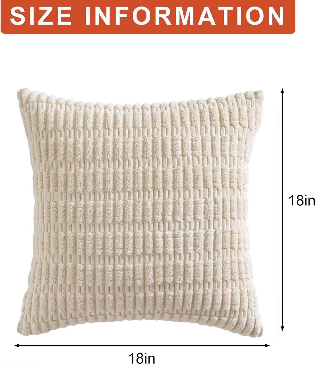 Thumbnail 6 de Aegero 18x18 Corduroy Pillow Covers Pack 🛋
