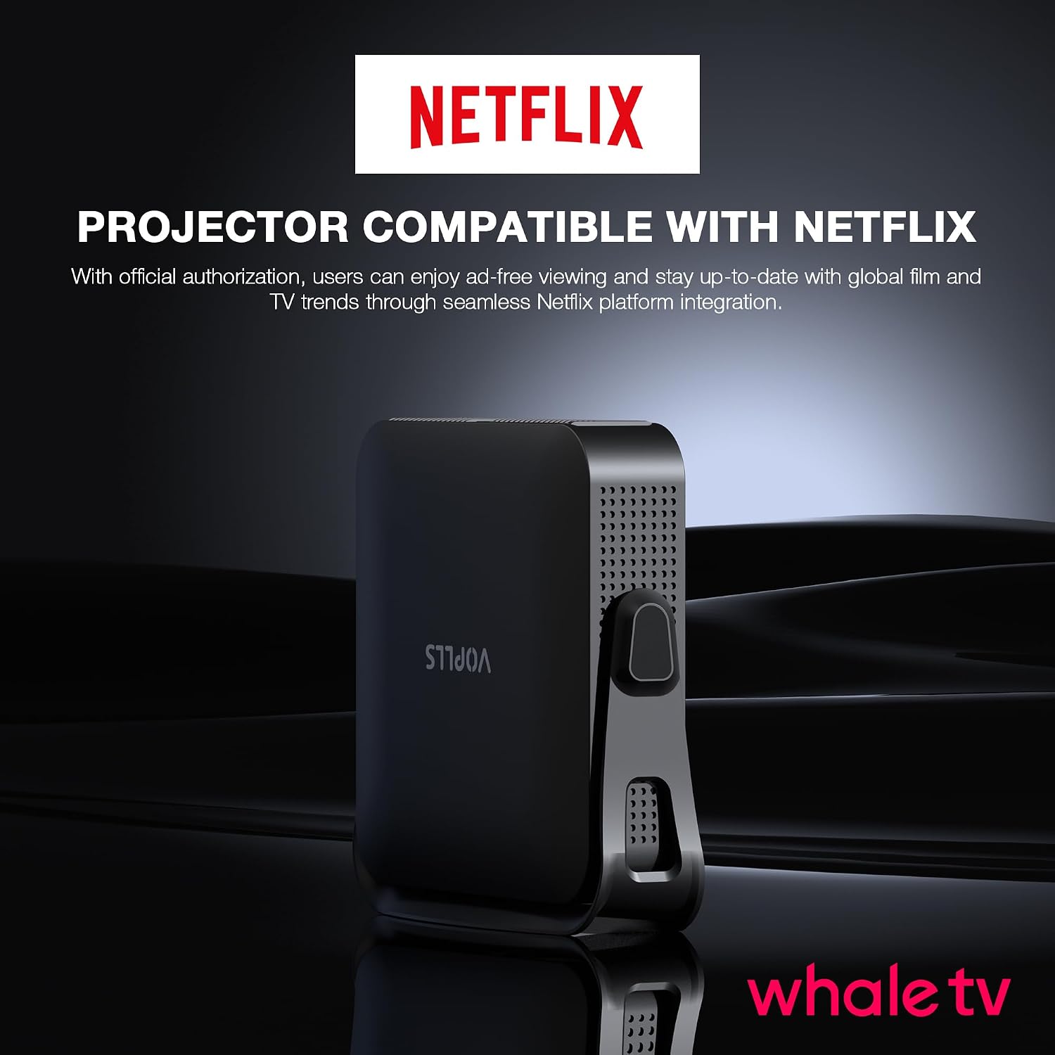 Detalle 2 de VOPLLS Voplls-1080p Smart Mini Projector, Native 1080p, 3000 ANSI Lumens