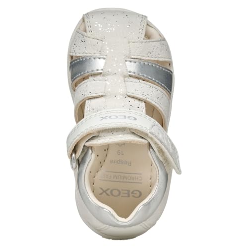 Detalle 2 de Geox B Sandal MACCHIA Gir 👶 Sandalia Bebé-Niñas, White/Silver
