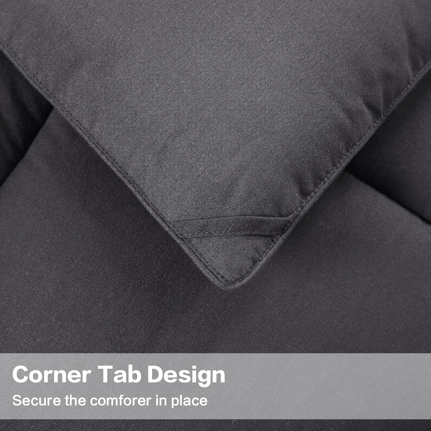 Detalle 1 de SLIMELODY comforter01XSF King Duvet Insert, Dark Grey Reversible Microfibre