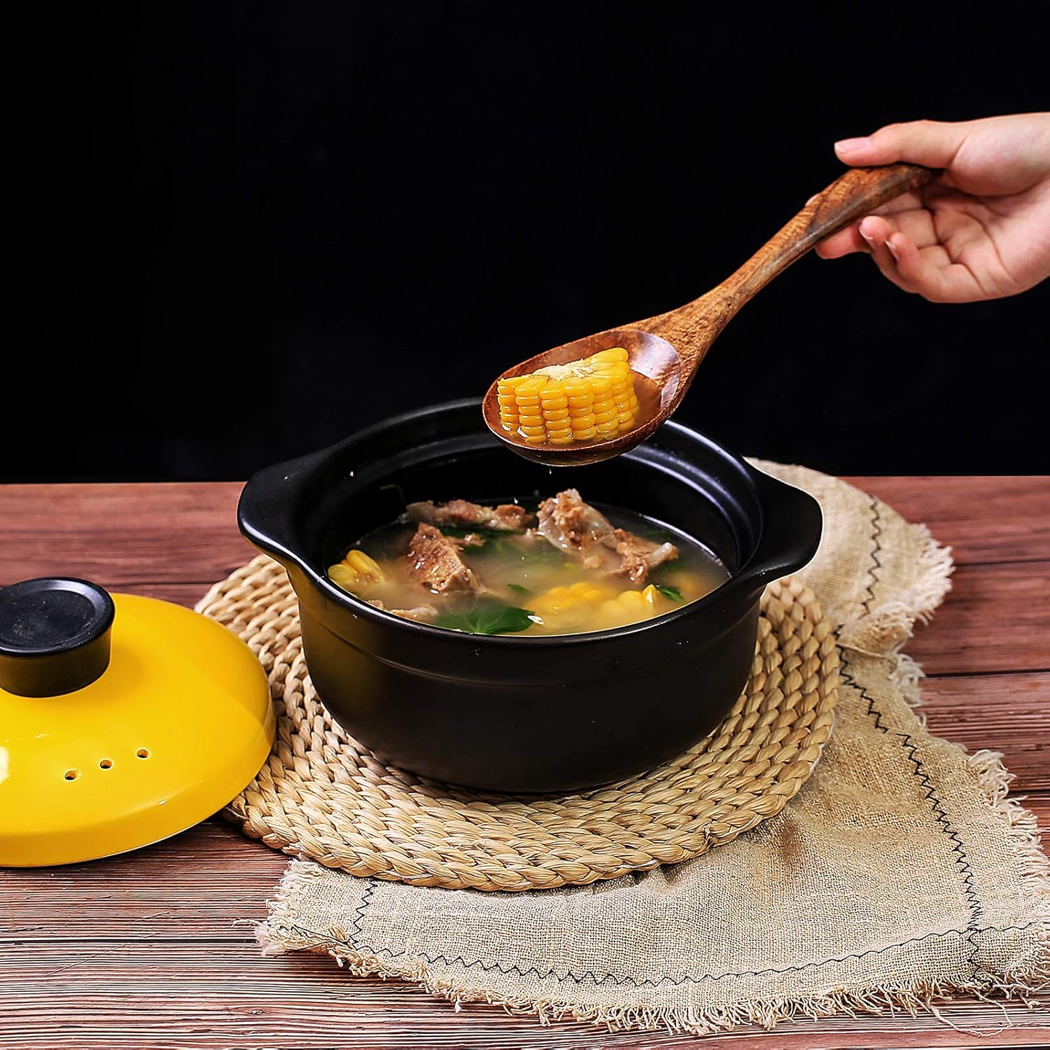 Thumbnail 6 de Wooden Non-Stick Kitchen Pan Toolset 7-Piece