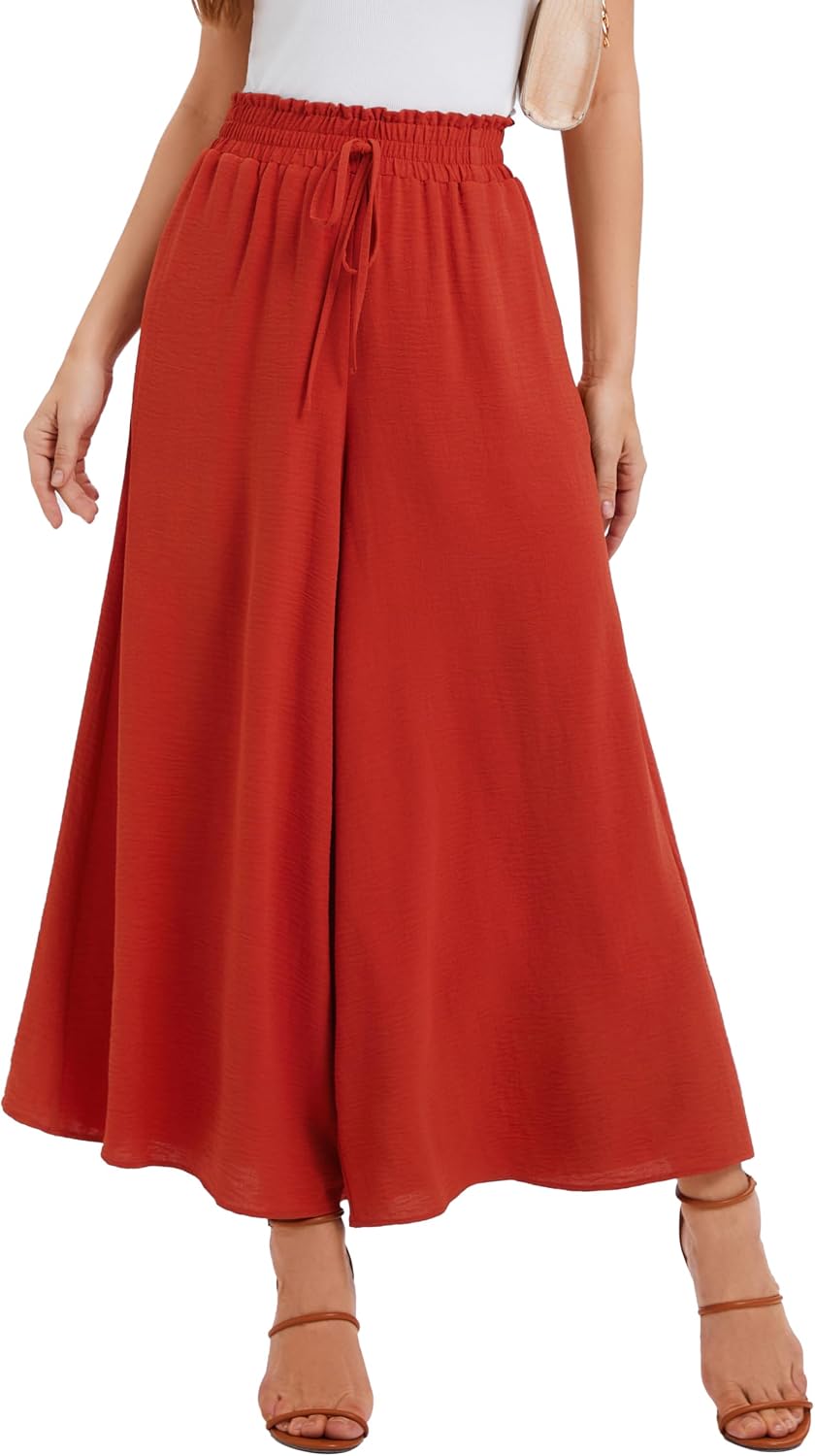 Thumbnail 6 de WUWUSKY Women's Elasticated High Waist Palazzo Trousers
