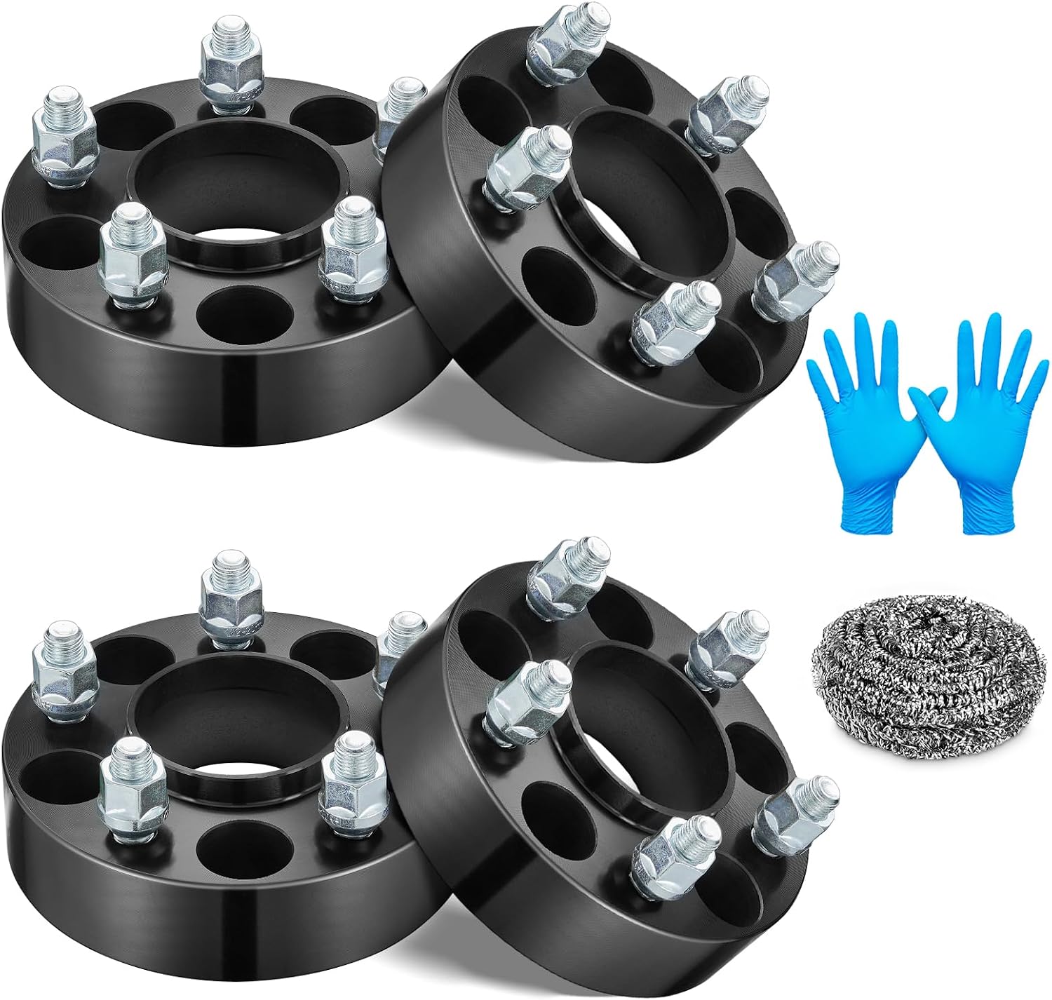 Detalle de BDFHYK 5x4.5 Wheel Spacers — 1 inch, 5x114.3, 70.5 Center Bore, 1/2-20 Threads (Set of 4)