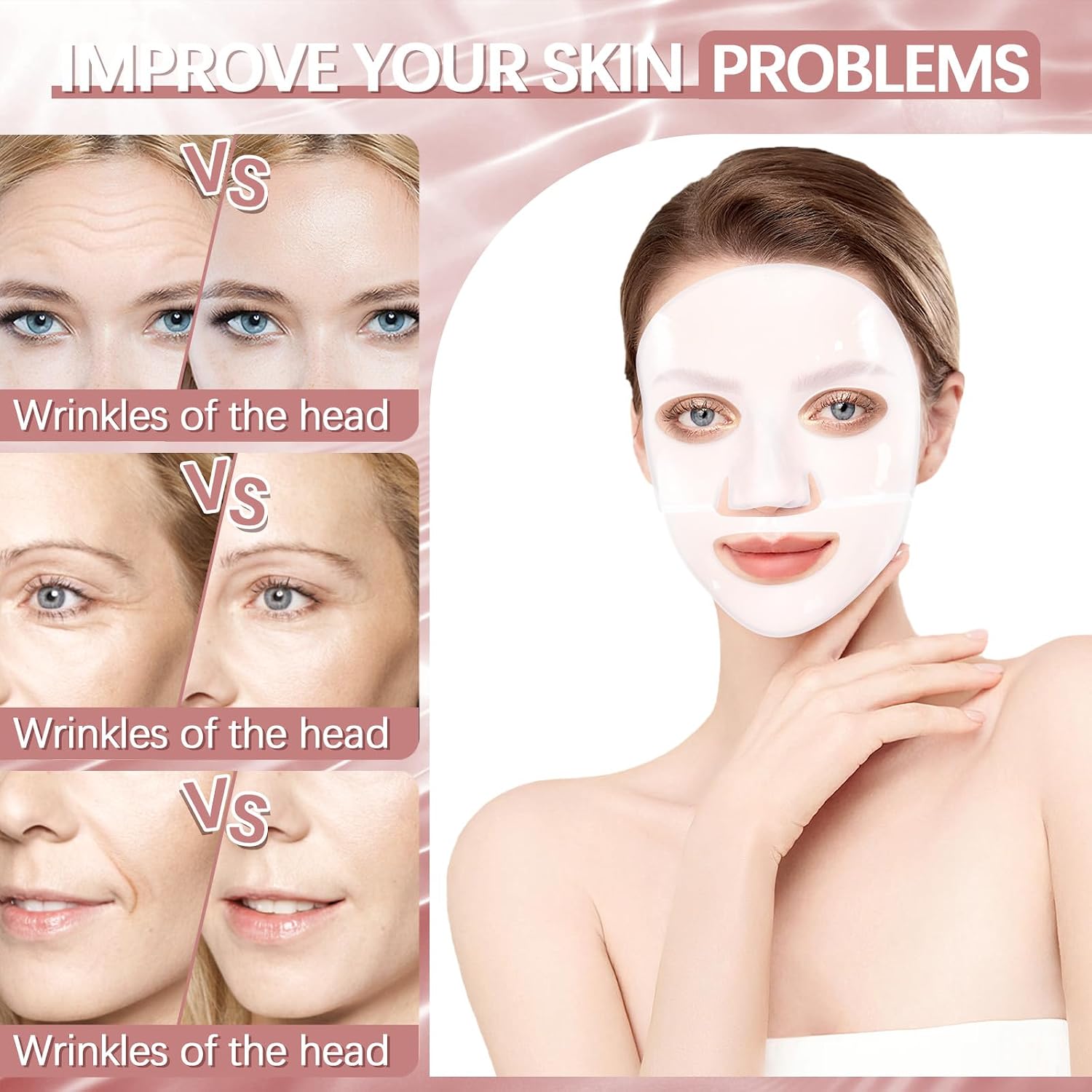 Detalle 2 de CelestiMingle collageen gezichtsmasker, 5 stuks met hyaluronzuur en probiotica