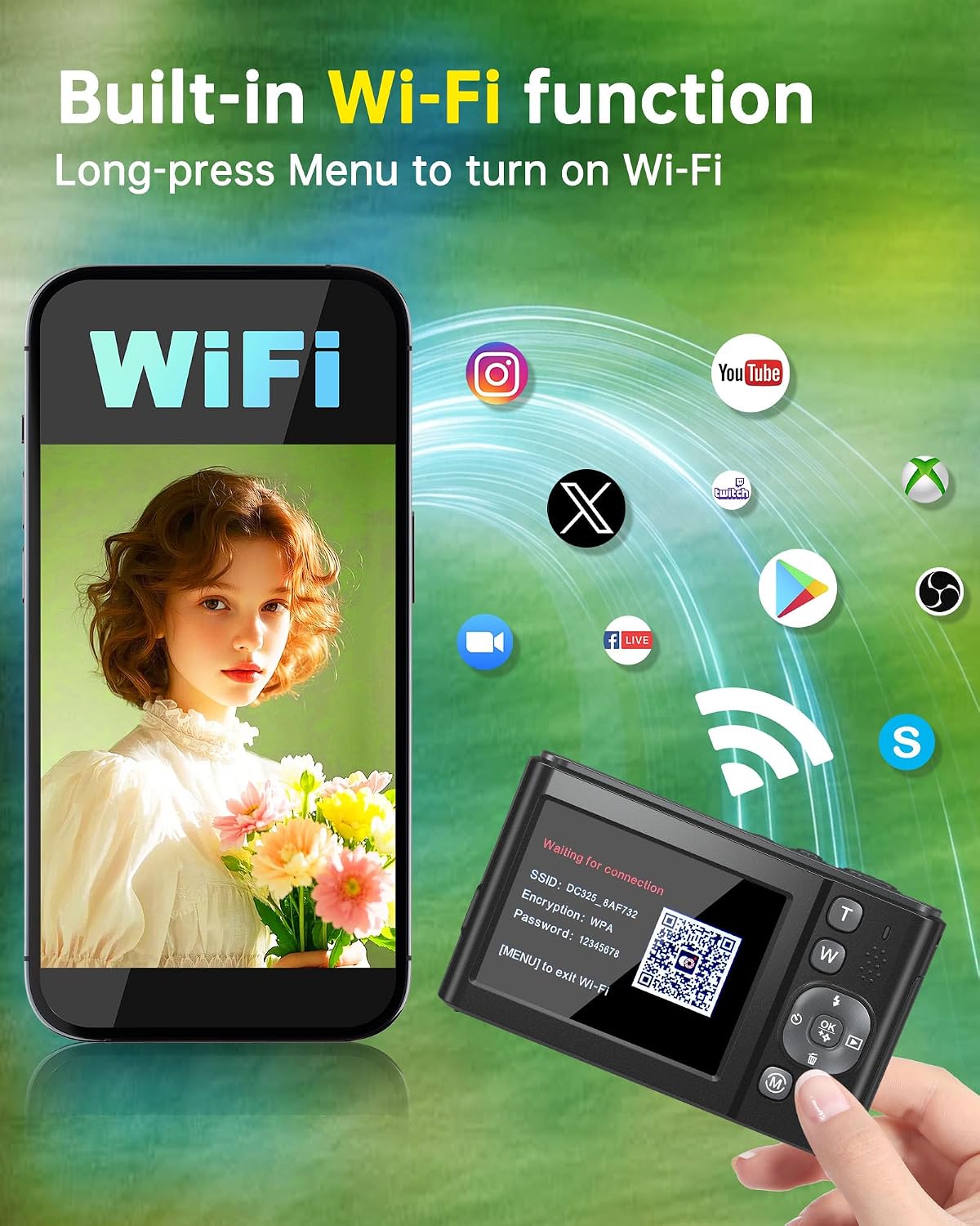 Thumbnail 2 de Latest 2026 8K 96MP Wi-Fi Digital Camera with Dual Screen – A practical travel vlogging companion