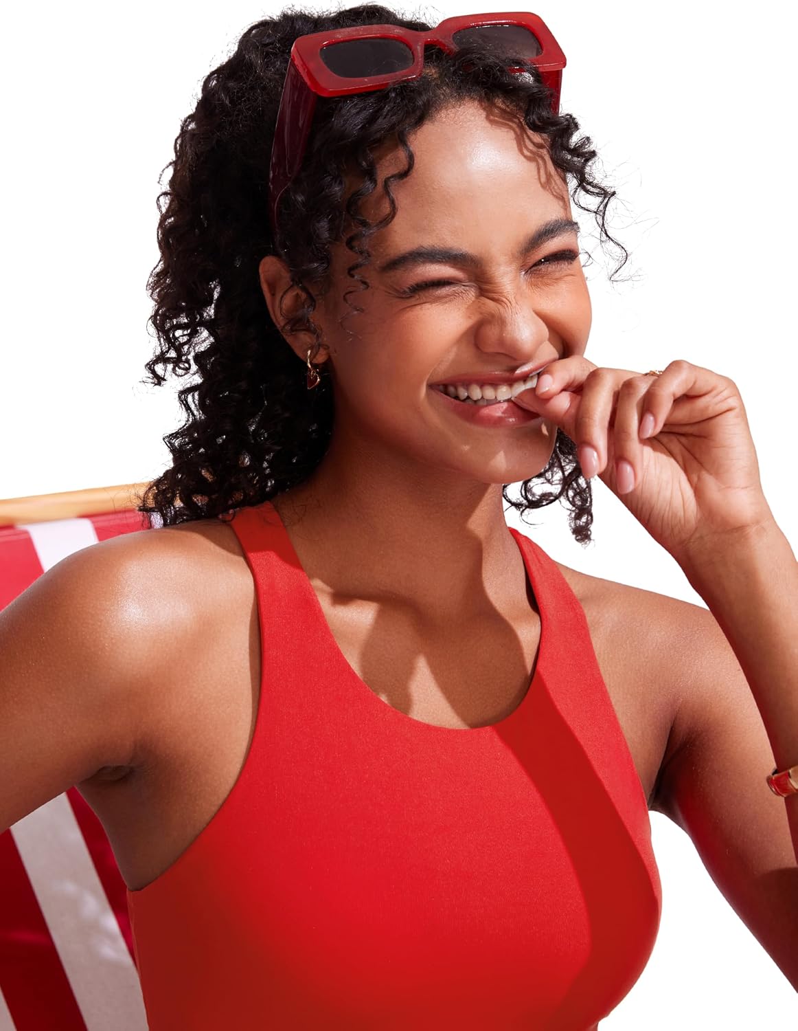 Detalle 2 de CRZ YOGA Racerback tankini à col montant (haut seulement) — maintien confortable pour nager