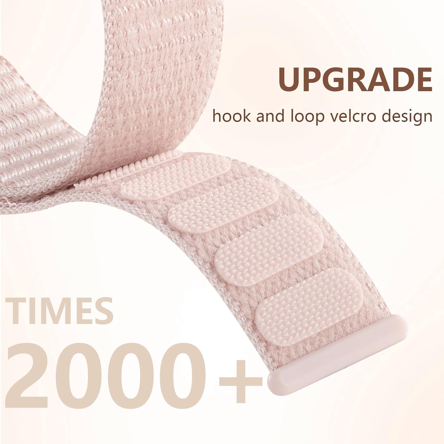 Detalle 2 de CeMiKa Nylon Loop Strap for Apple Watch 40/41/38/42mm – Light Pink