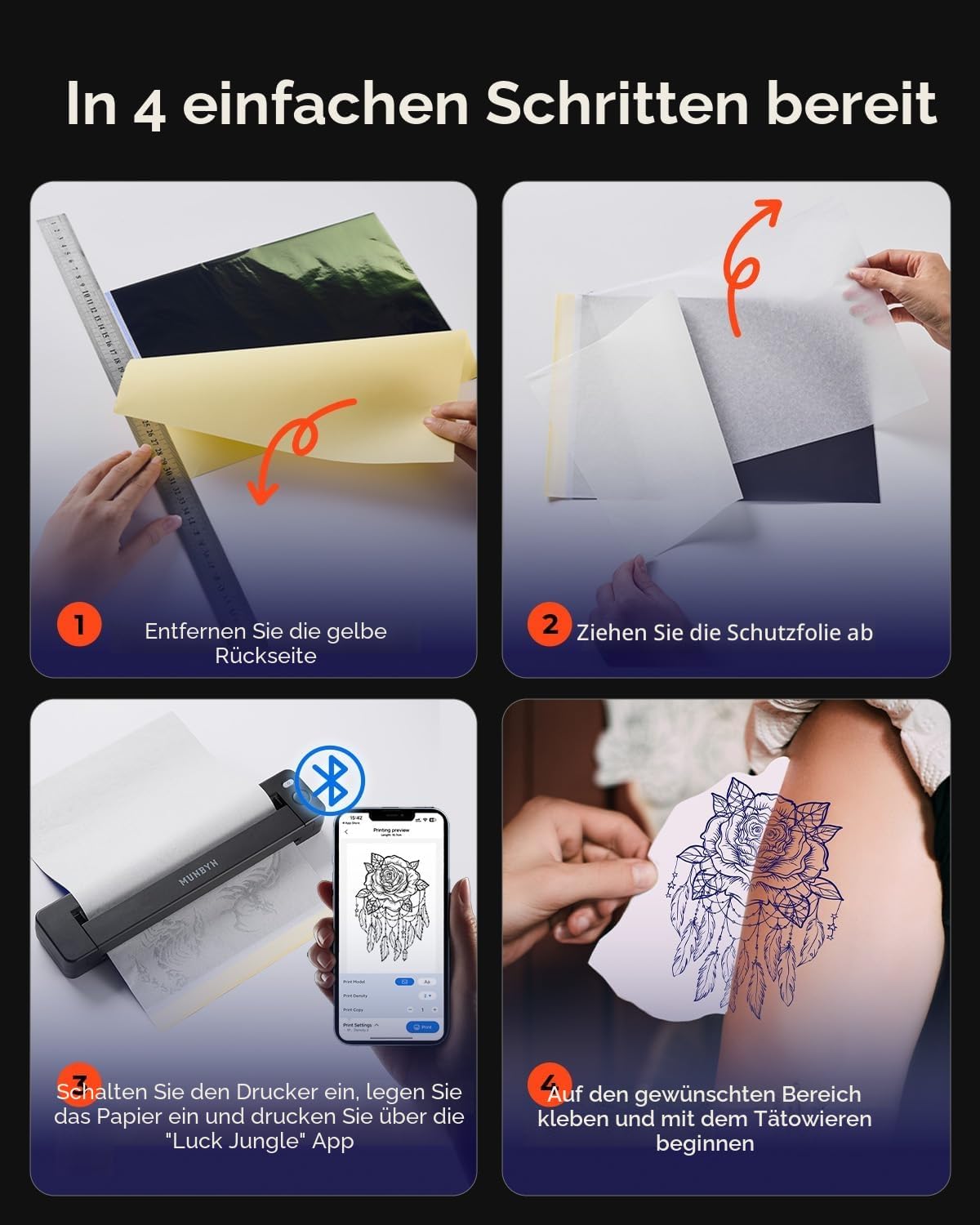 Thumbnail 4 de MUNBYN ITP06 Tattoo Drucker 300 DPI đź–¨