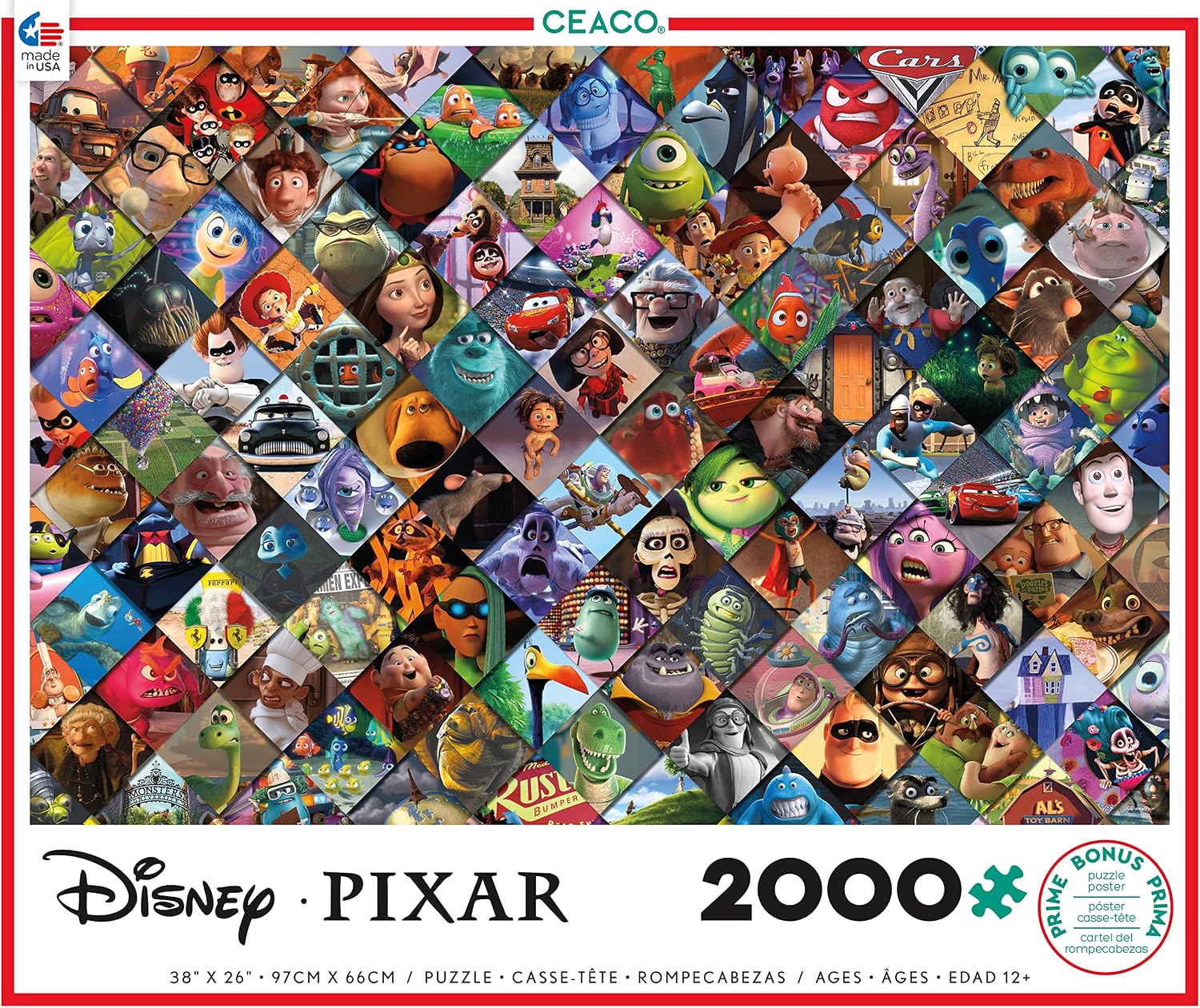 Detalle de CEACO Disney/Pixar Clips 2000-Piece Jigsaw Puzzle (5” box)