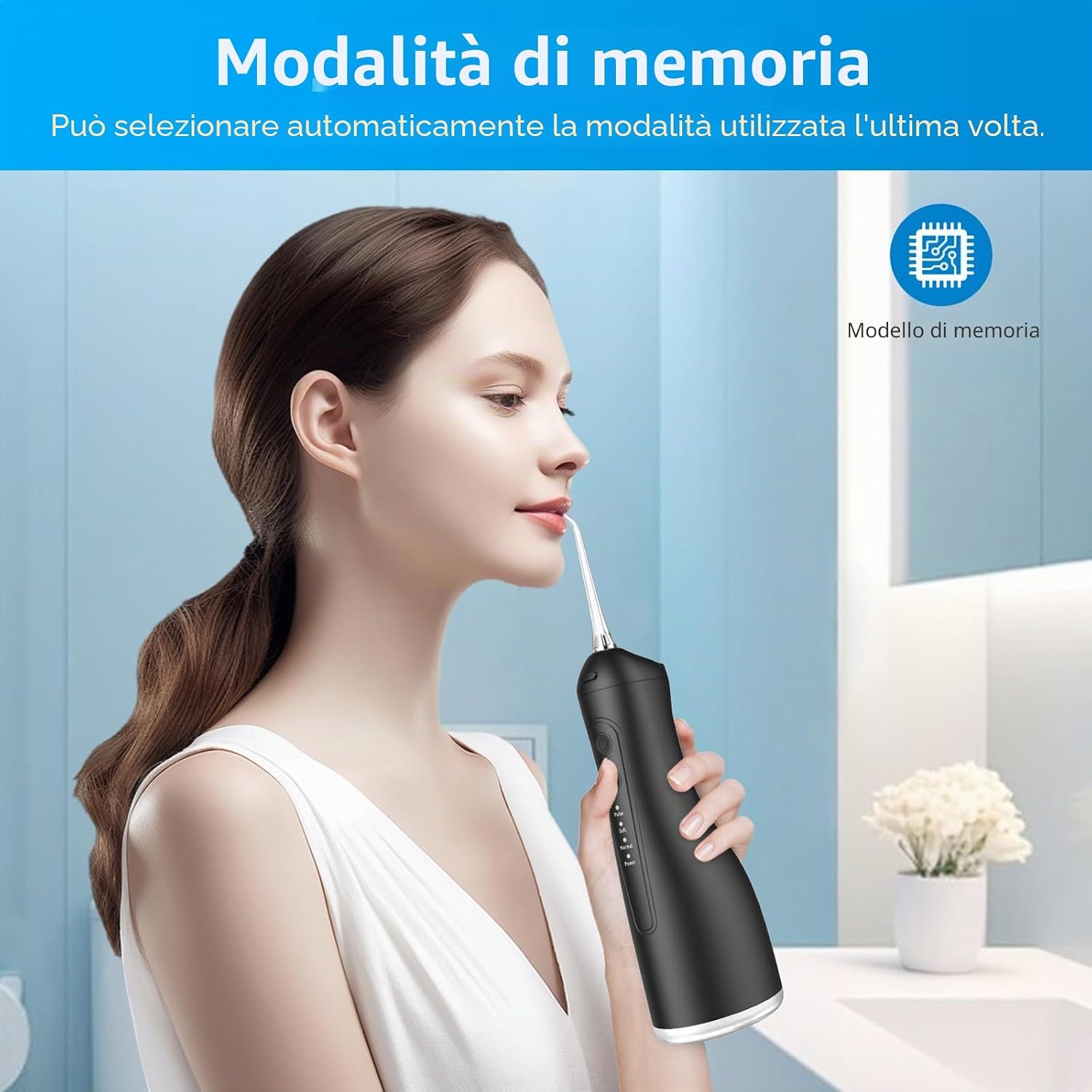 Thumbnail 4 de Betterchoi Idropulsore Dentale Portatile Idrogetto – Irrigatore Orale USB‑C, 4 modalità, 300 ml, 40 giorni di autonomia