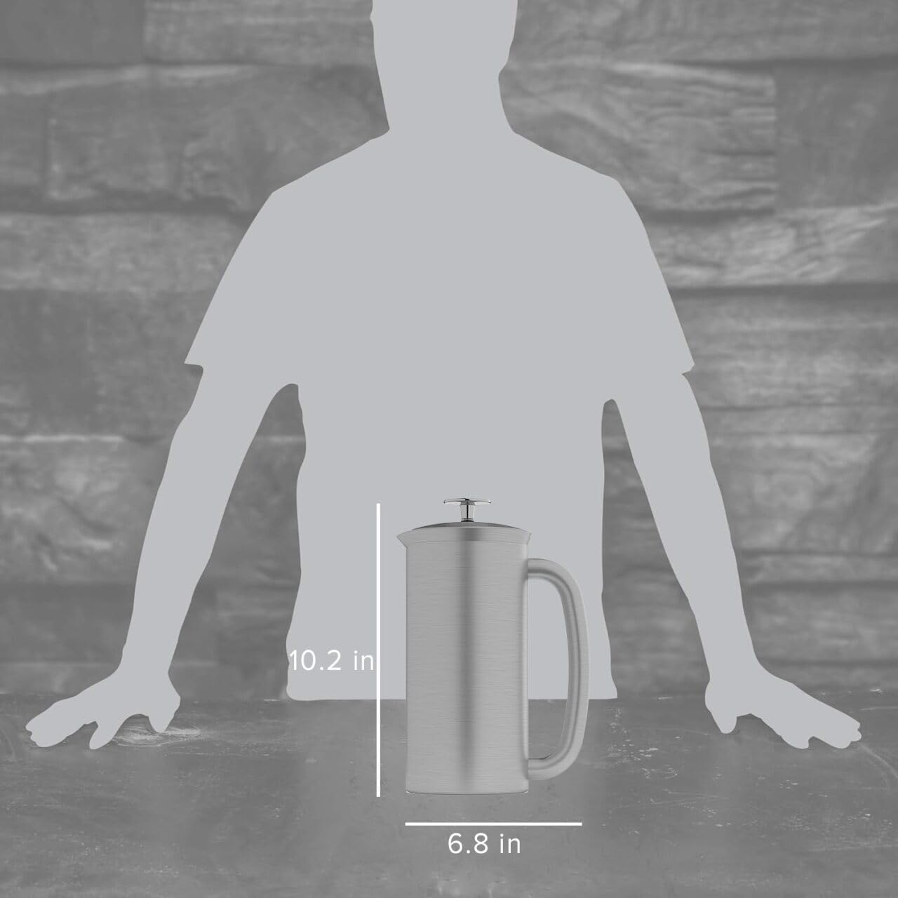 Detalle 2 de ESPRO P7 French Press Cafetière, 950ml Brushed Stainless Steel, Double Microfilter