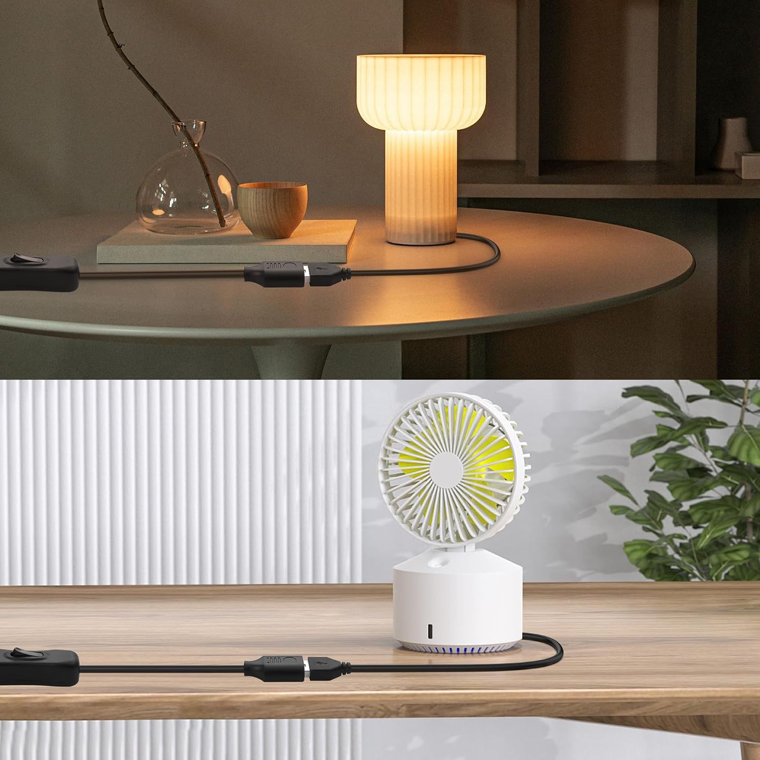 Detalle de YACSEJAO USB-Verlängerungskabel mit EIN/Aus-Schalter 90°-Winkel, 1,5 m – USB 2.0