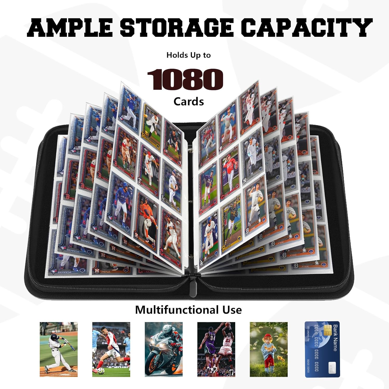 Thumbnail 6 de Mr.DaMai 9 Pocket Trading Card Zip Binder (Holds 900 Cards) with Removable Sleeves & 50 Pages