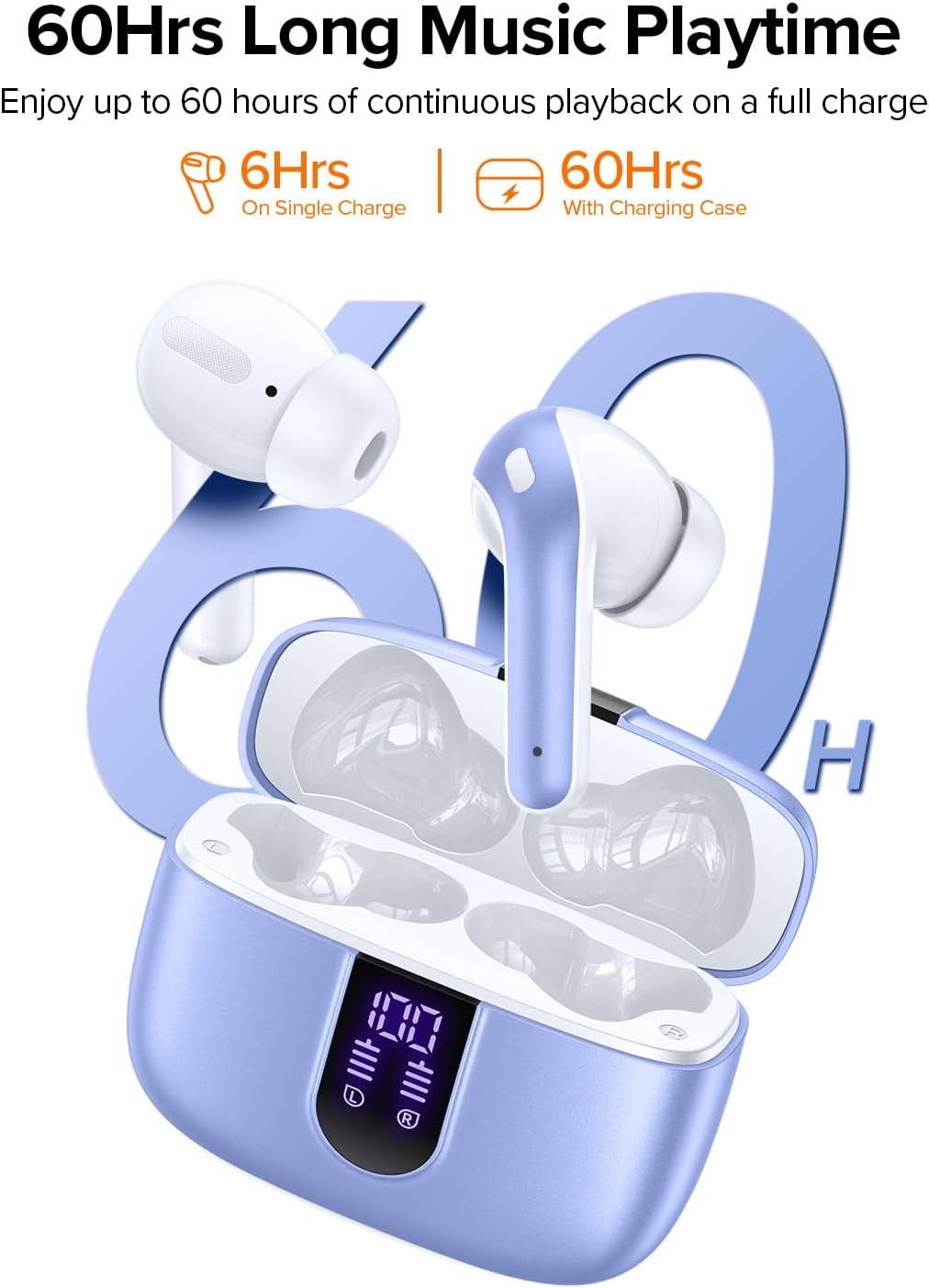 Detalle de TAGRY True Wireless Earbuds 60-Hour Playback