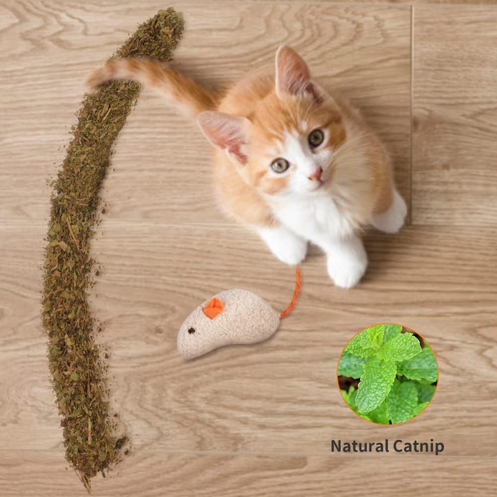 Thumbnail 3 de OSDUE Erba Gatta Giocattolo in Pile a Forma di Topo, 9 Pezzi con Catnip