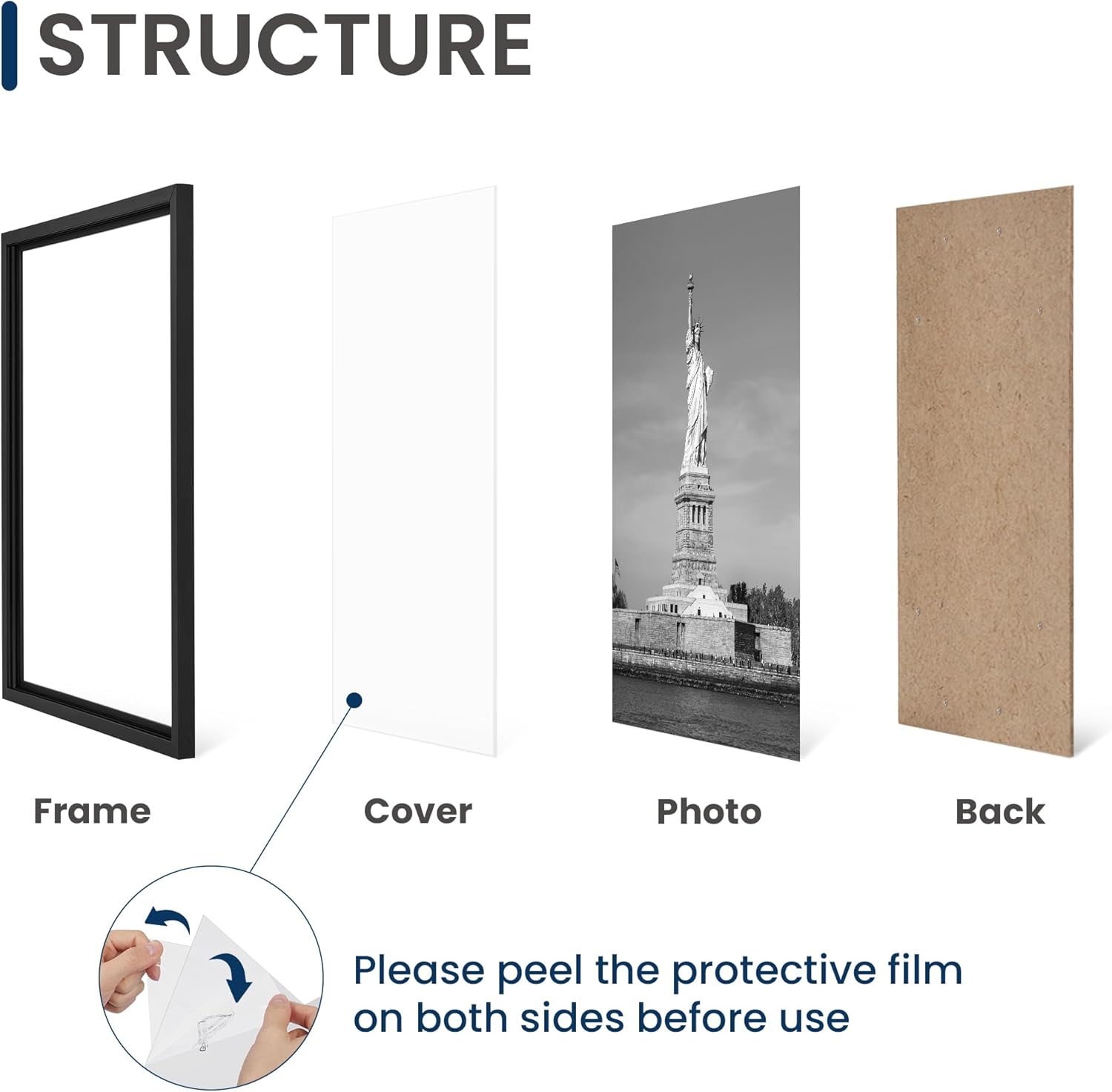 Detalle de ENJOYBASICS 12x16 Picture Frame 12 x 16, 2 pack 🖼