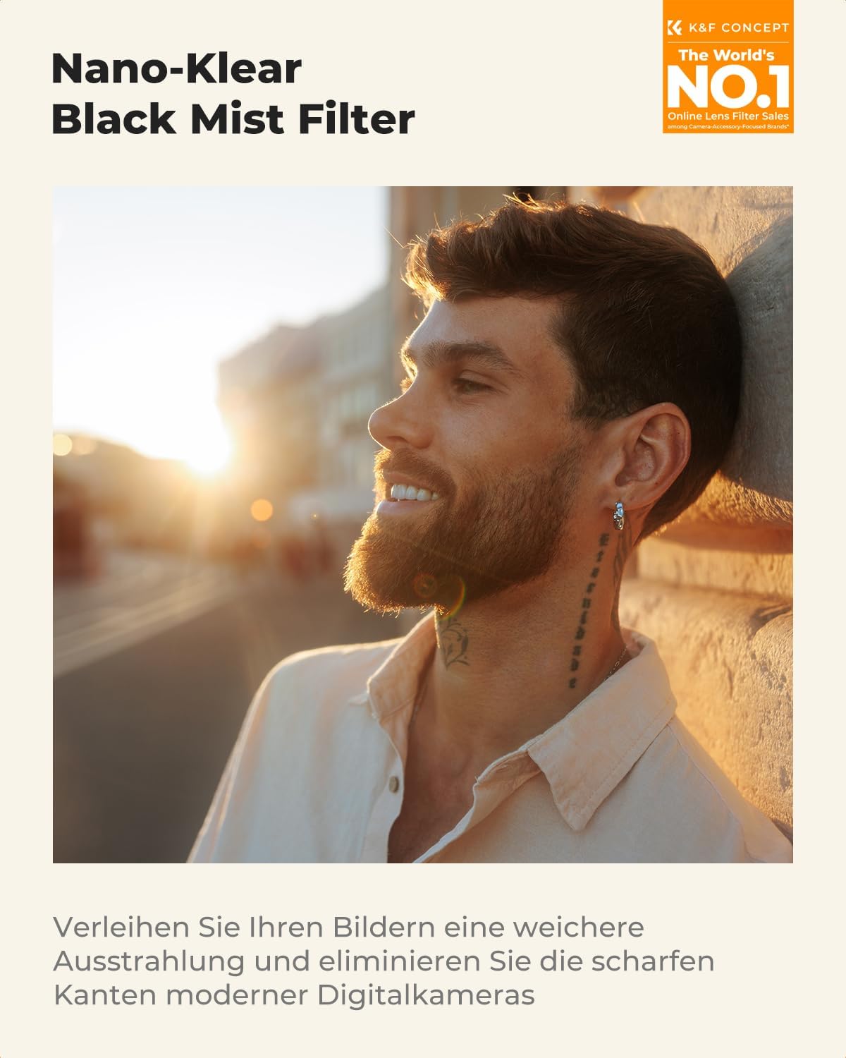 Thumbnail 1 de K&F CONCEPT Filter Black-Mist 1/8, 43 mm (Nano-Beschichtung) für Video und Portrait
