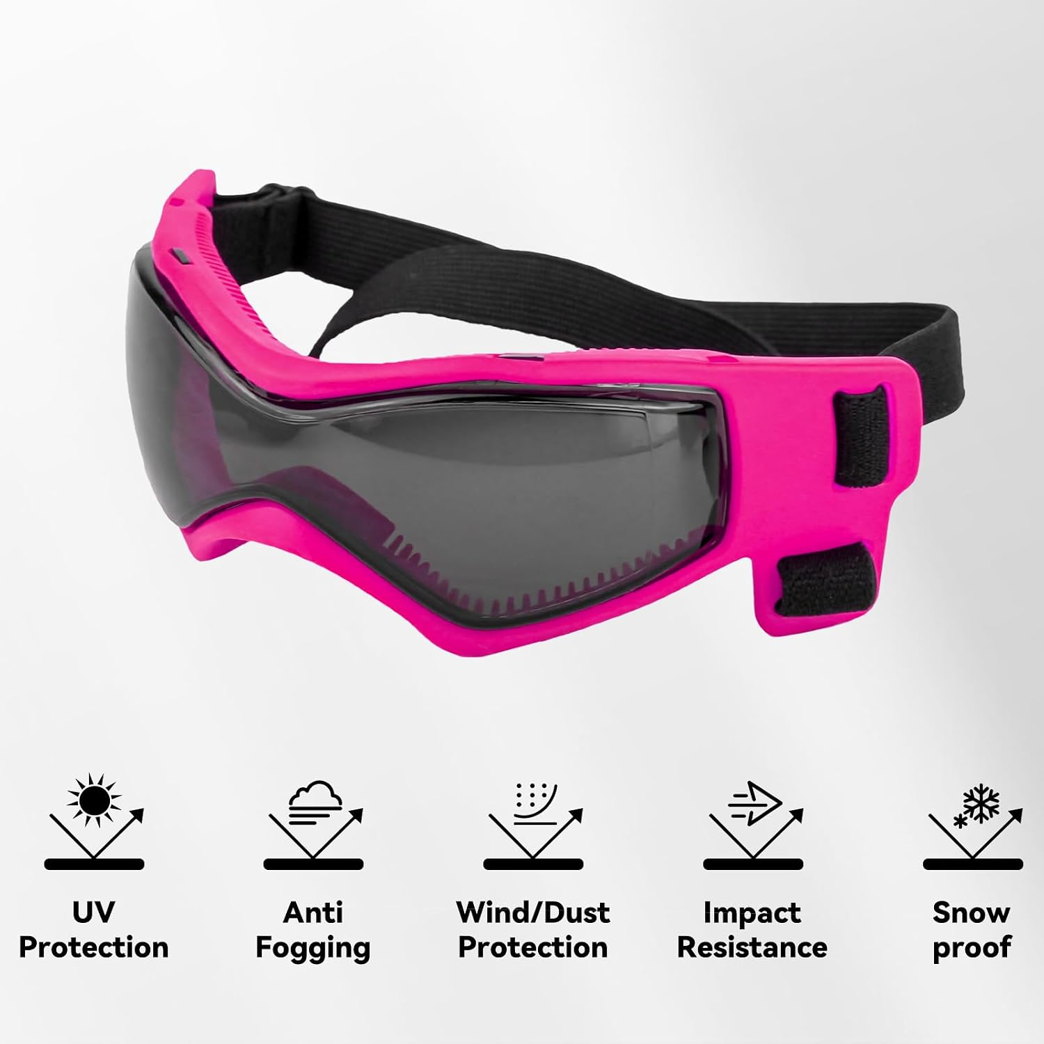 Detalle 2 de Enjoying Dog Goggles for Small to Medium Dogs (UV protection) – Cool Pink
