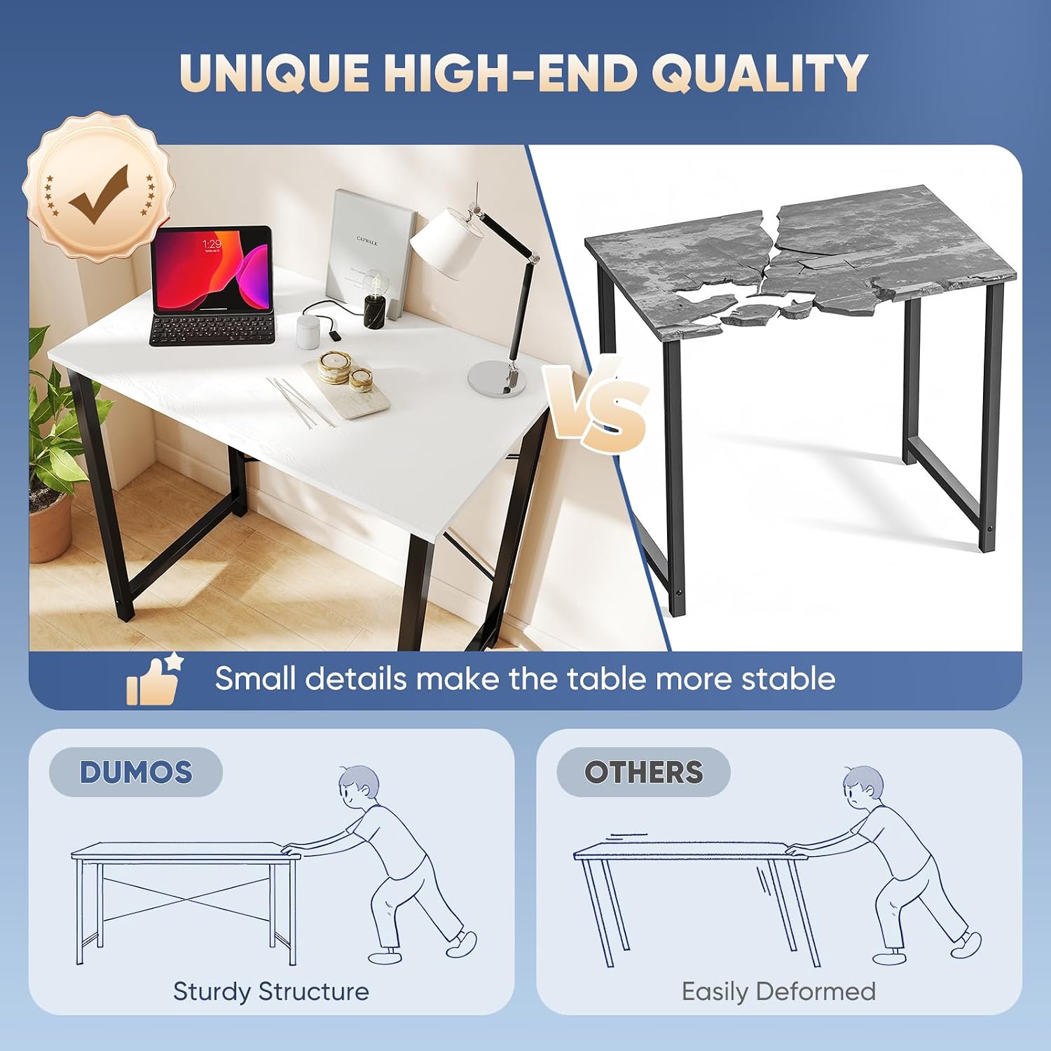 Detalle 1 de DUMOS Computer Desk 32 Inch