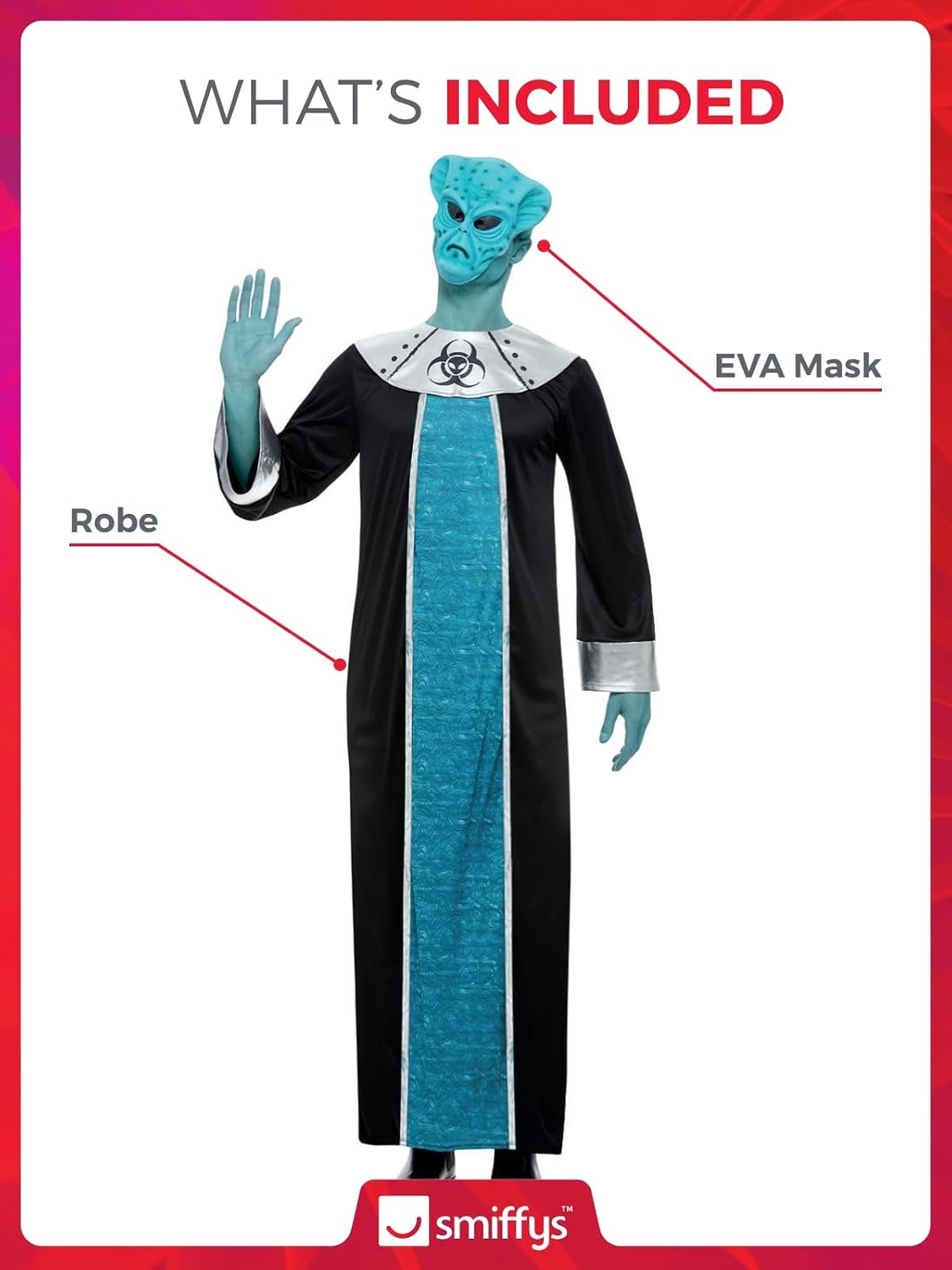 Detalle 2 de Smiffys Alien Lord costume Poitrine 96,5â101,6 cm đœ