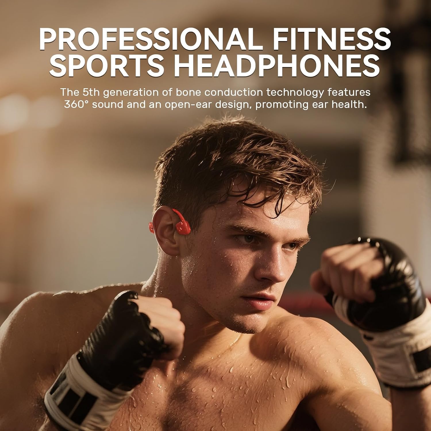Detalle 2 de Swimming Headphones with Bone Conduction and 32GB MP3 — Open-Ear, IP68, Bluetooth 6.0