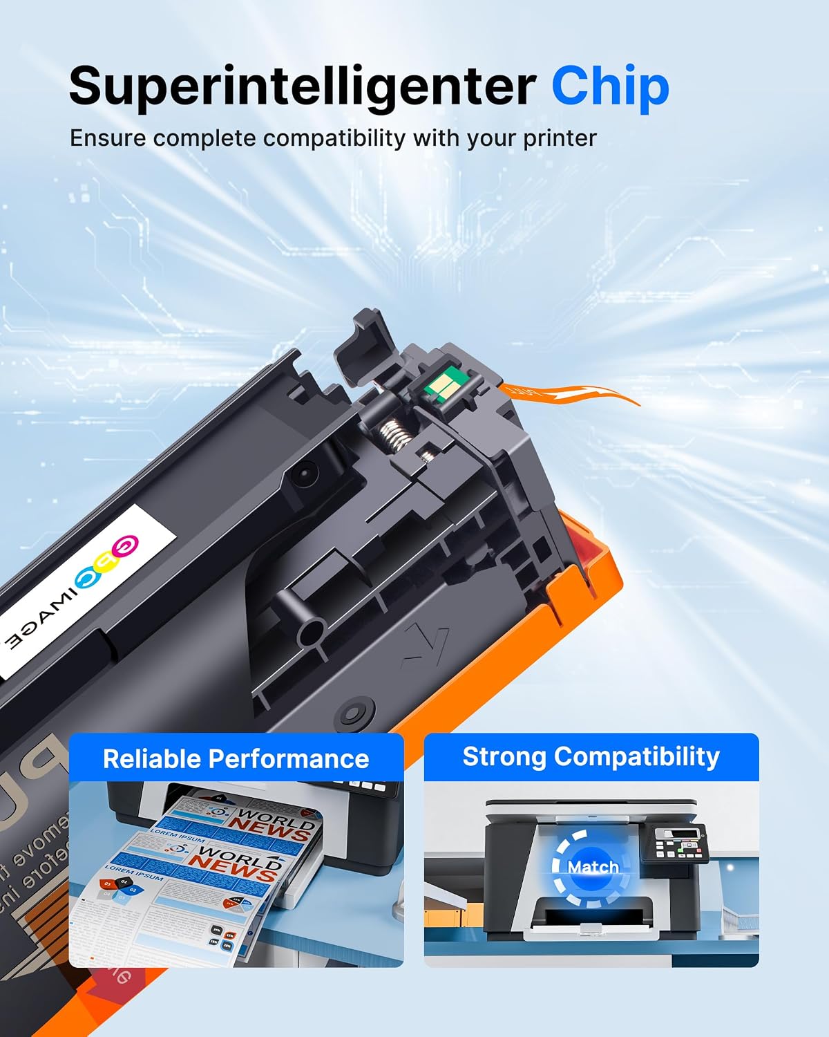 Detalle de GPC Image 131X Compatible Toner Cartridges (HP 131X) for HP LaserJet Pro 200 Colour MFP — 4-Pack (Black, Cyan, Yellow, Magenta)