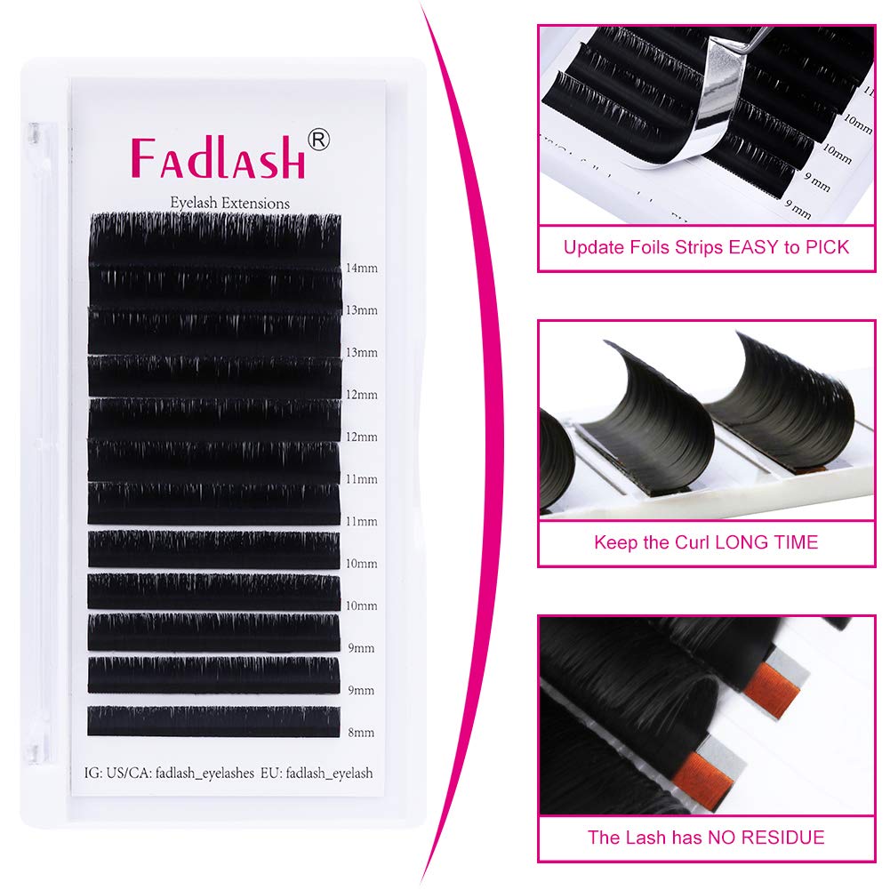 Thumbnail 5 de Selbstfächernde Volumen Easy Fan Lashes für Wimpernverlängerung (12 Reihen, 0,07 mm, CC Mix 8–14) – 12er-Pack