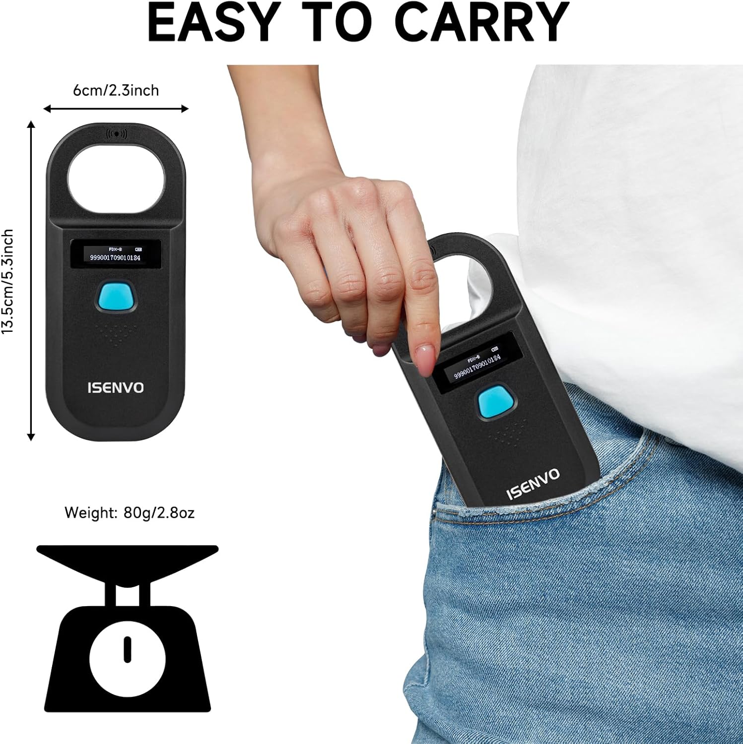 Thumbnail 4 de ISENVO Haustier ID Lesegerät 134,2 kHz