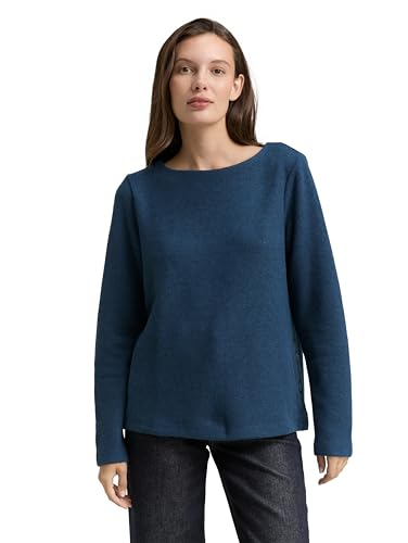 Detalle de TOM TAILOR 1043168 Sudadera Dark Petrol Melange XXS