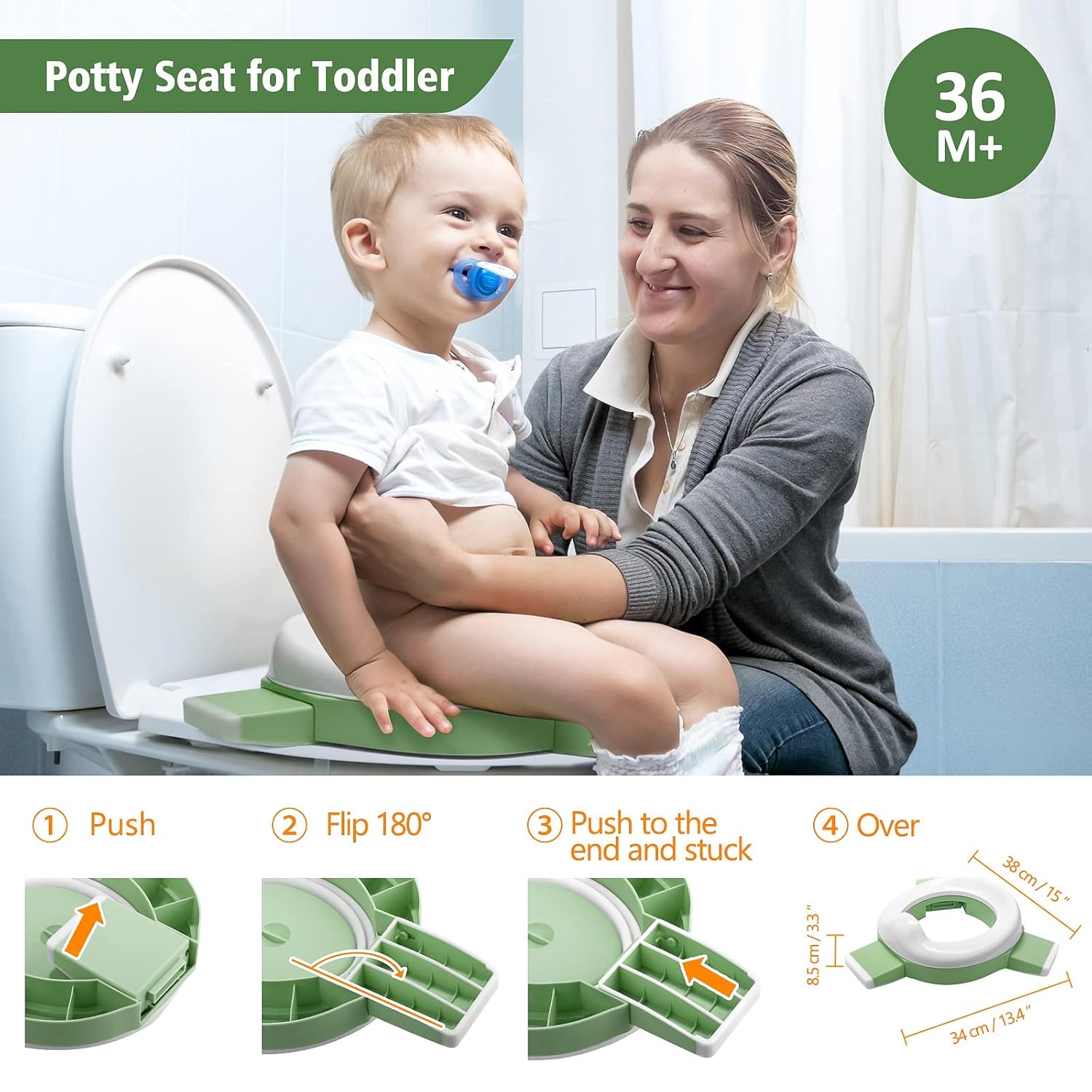 Detalle de Töpfchen Reisetoilette 3‑in‑1 faltbar für Kinder ⤴️🚽
