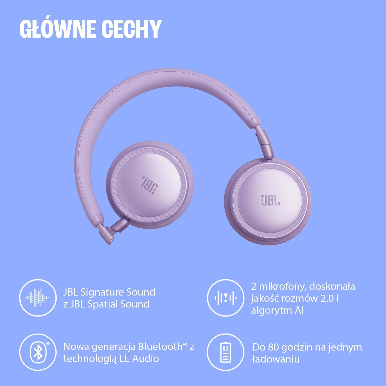 Thumbnail 4 de JBL Live 680NC – słuchawki nauszne z adaptacyjną redukcją szumów i dźwiękiem przestrzennym
