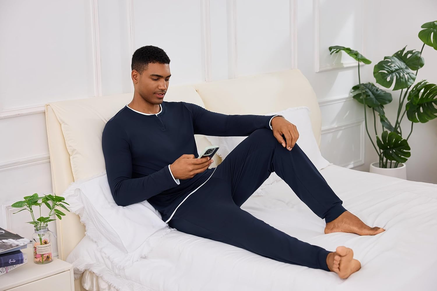 Thumbnail 2 de Jahetuul Pijama Hombre Invierno Algodón