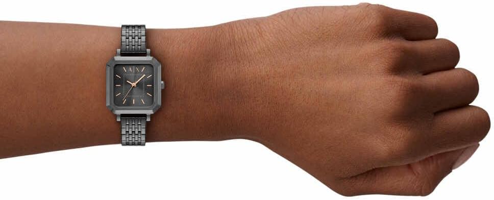 Detalle 2 de Armani Exchange Damenuhr – Quarz Dreizeigeruhrwerk, 27 mm Gehäuse, Edelstahlarmband