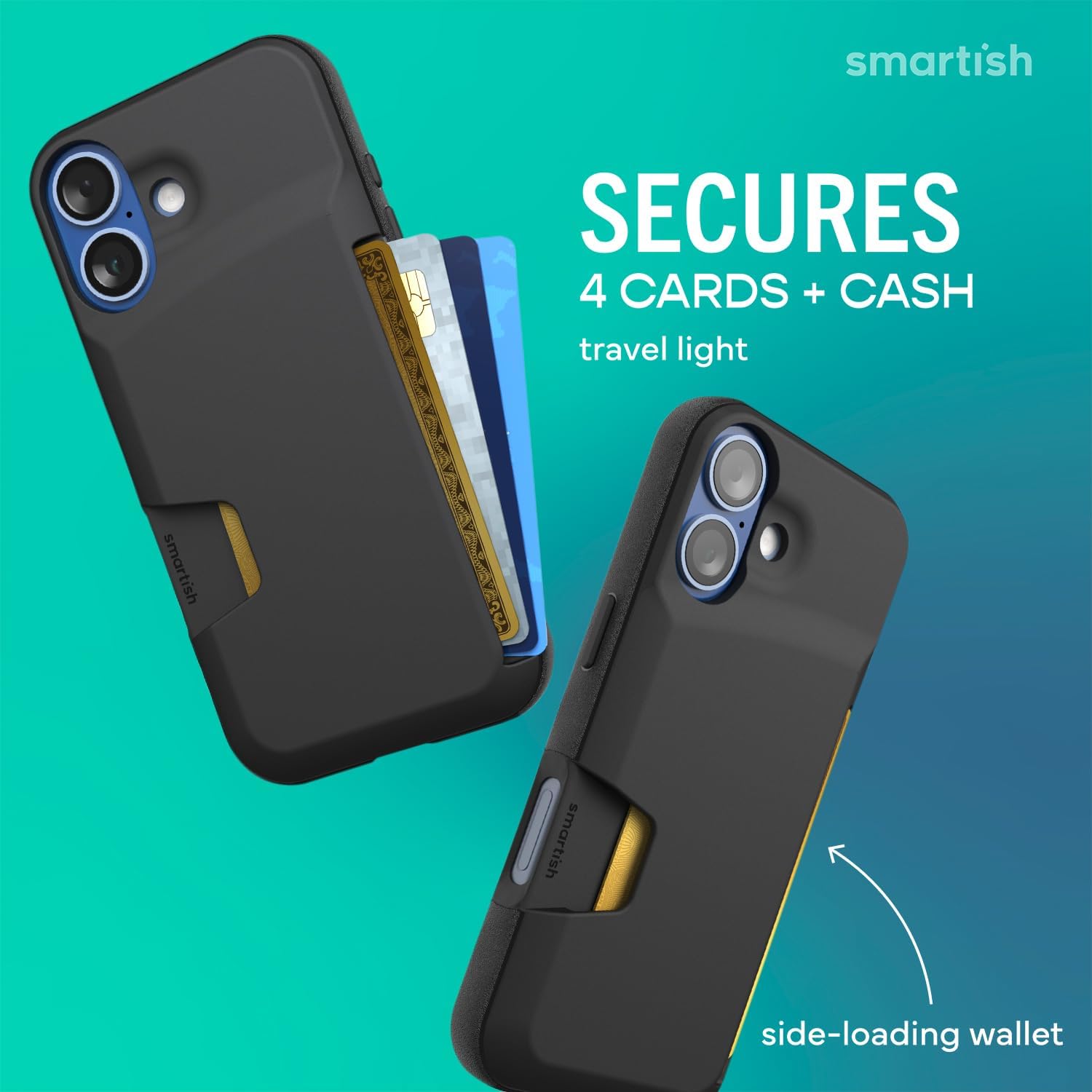 Detalle 2 de Smartish iPhone 17 Wallet Case (Wallet Slayer Vol. 1) — Slim Protective Credit Card Holder, Black Tie Affair